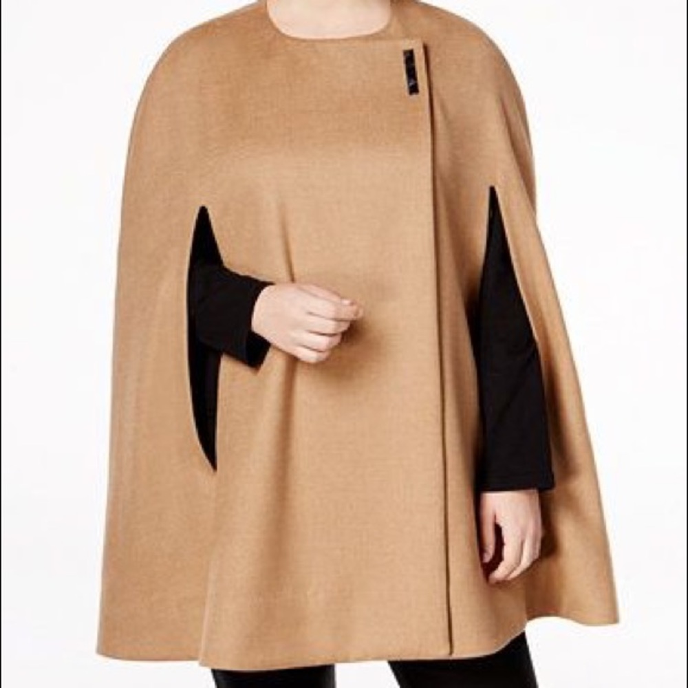 NEW Alfani Brown Camel Women’s Plus Size Cape 0X